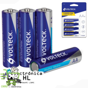 PAQUETE DE 4 PILAS ZINC-CARBON AA