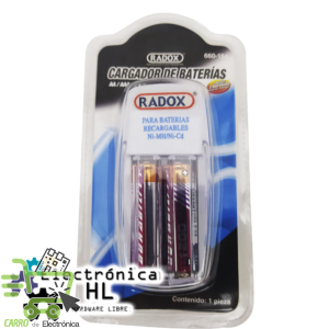 CARGADOR DE BATERIAS 2X AA (BATERIAS INCLUIDAS)