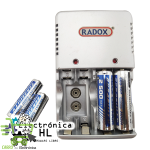 CARGADOR DE BATERIAS (4X AA, 4X AAA, 2X 9V) INCLUYE 4 BATERIAS