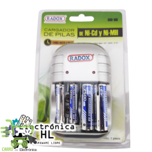 CARGADOR DE BATERIAS (4X AA, 4X AAA, 2X 9V) INCLUYE 4 BATERIAS