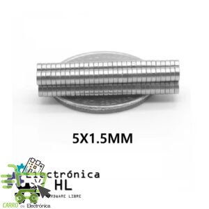 IMAN DE NEODIMIO REDONDO 5X1.5MM