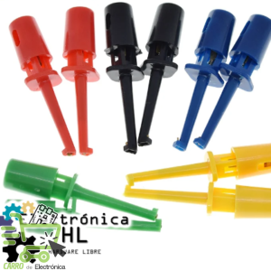 PUNTAS CON PINZA DE GANCHO PARA PRUEBA VARIOS COLORES