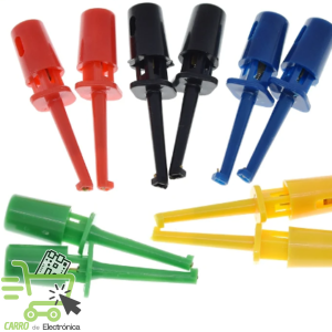 PUNTAS CON PINZA DE GANCHO PARA PRUEBA VARIOS COLORES