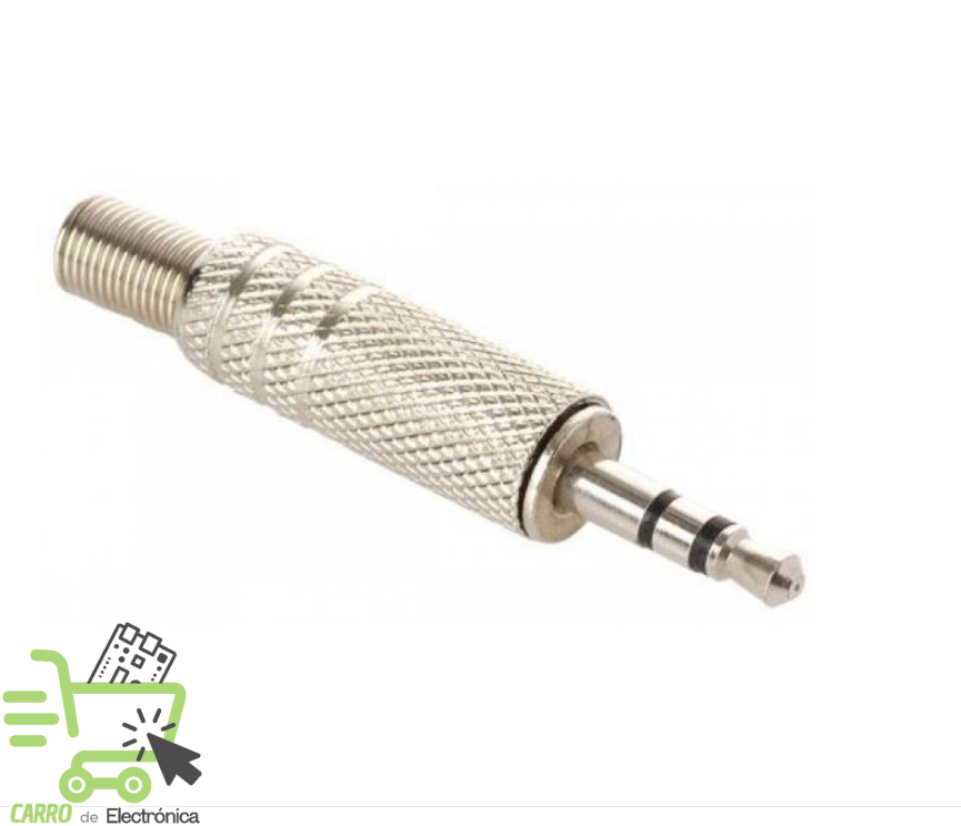 PLUG 3.5MM ESTEREO METALICO REFORZADO 2 BANDAS