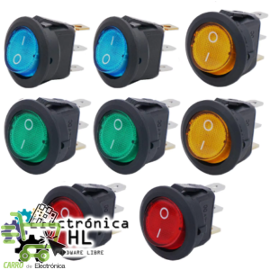 SWITCH BALANCIN PILOTO 3 PATAS 20A 12VDC