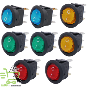 SWITCH BALANCIN PILOTO 3 PATAS 20A 12VDC