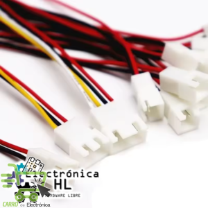 CONECTOR JST XH2.54 MACHO CON CABLE 26 AWG