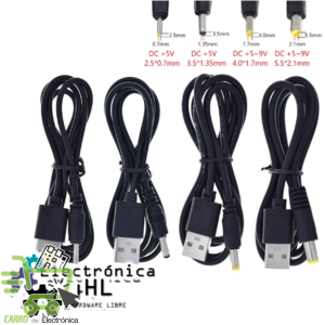 CABLE USB 5V-9V A PLUG