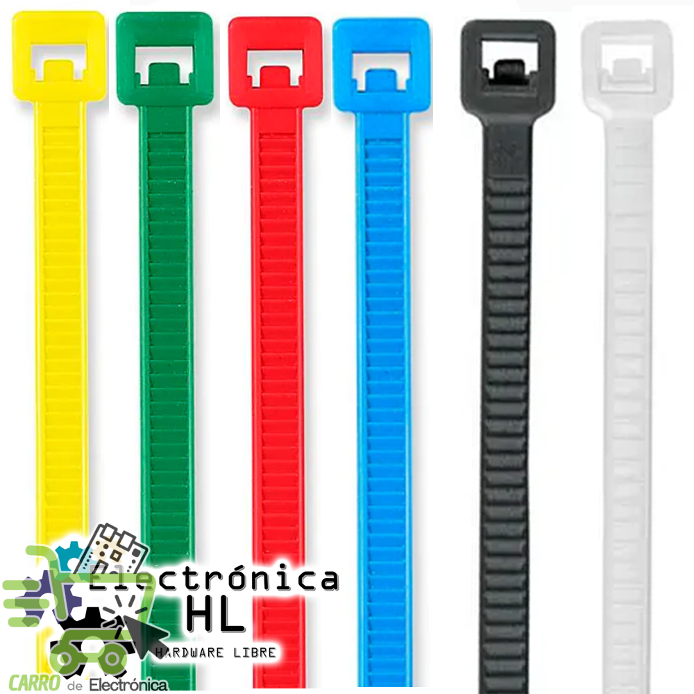 100 CINCHOS DE PLASTICO 10CM, 18LB