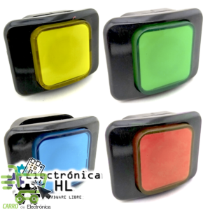 PUSH BUTTON PARA MAQUINITA CON MICROSWITCH Y PILOTO 250 AC