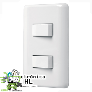 PLACA CON 1 INTERRUPTOR SENCILLO Y 1 INTERRUPTOR DE ESCALERA