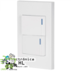 PLACA CON 2 INTERRUPTORES SENCILLOS