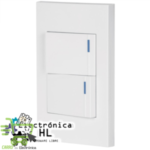 PLACA CON 1 INTERRUPTOR SENCILLO Y 1 INTERRUPTOR DE ESCALERA
