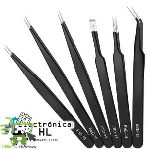SET DE 6 PINZAS ANTIESTATICAS