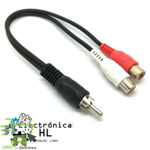 CABLE AUDIO 1 PLUG RCA - 2 JACK RCA 15 CM, 080-196