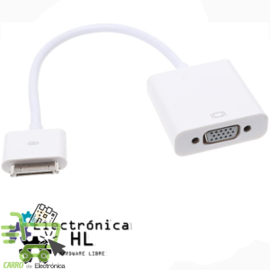 ADAPTADOR IPAD 2/3, IPHONE 4/4S, IPOD 4 A VGA