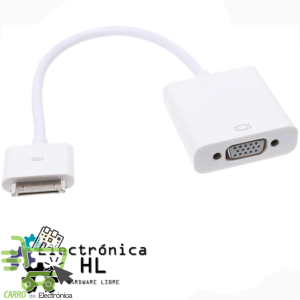 ADAPTADOR IPAD 2/3, IPHONE 4/4S, IPOD 4 A VGA