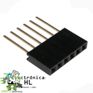 TIRA DE 6 PINES HEMBRA 2.5MM