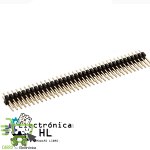 TIRA DE 40 PINES MACHO 2 LINEAS