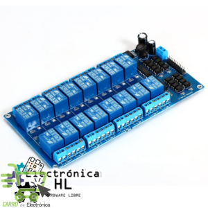 MODULO RELEVADOR 16 CANALES 12V