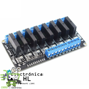 MODULO RELEVADOR DE ESTADO SOLIDO 8 CANALES 5V