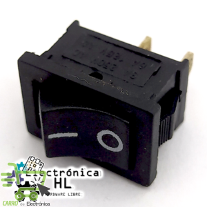 SWITCH BALANCIN MINI NEGRO 3A 2250V / 6A 125V