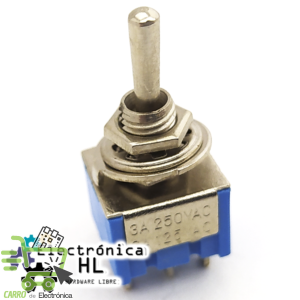 SWITCH PALANCA 6 PATAS ON-OFF-ON 6A 125V / 3A 250V