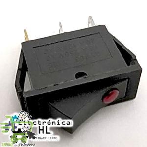SWITCH BALANCIN 3 PATAS PILOTO NEGRO 15A 250 V