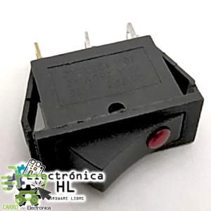 SWITCH BALANCIN 3 PATAS PILOTO NEGRO 15A 250 V