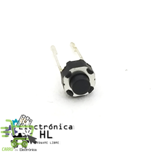 PUSH BUTTON 2 PINES NEGRO REDONDO 835-415