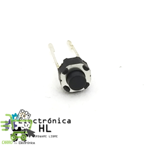 PUSH BUTTON 2 PINES NEGRO REDONDO 835-415