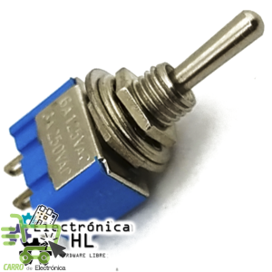 SWITCH DE PALANCA 3 PATAS 1 POLO 2 TIROS 3A 125V AC