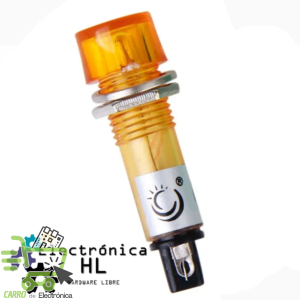LUZ PILOTO 10MM NARANJA NEON 12V DC