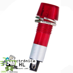 LUZ PILOTO 10MM ROJO NEON 12V DC