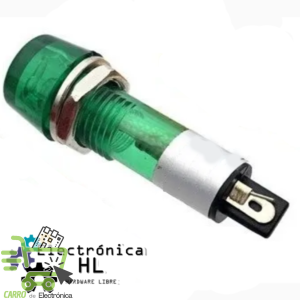 LUZ PILOTO 12MM VERDE NEON 12V DC