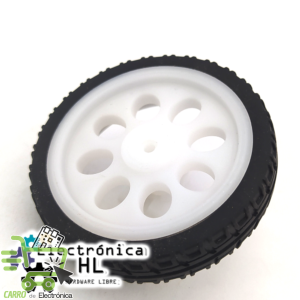 LLANTA DE PLASTICO DIAMETRO 6.5 CM BLANCA