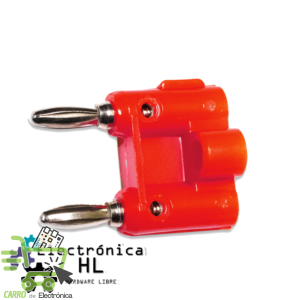 PLUG DOBLE BANANA O PHILIPS ROJO