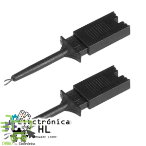 PUNTAS CON PINZA DE GANCHO PARA PRUEBA NEGRA