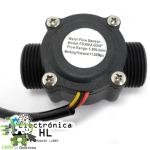 SENSOR DE FLUJO, CAUDALIMETRO FS300A, 3/4”, 1-60 L/MIN