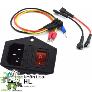 INTERRUPTOR CON FUSIBLE CON FUSIBLE 250V 15A PARA IMPRESORA 3D, CNC