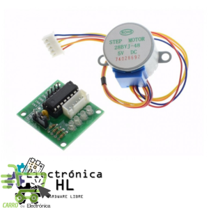 MOTOR A PASOS 28BYJ-48 CON DRIVER ULN2003, 5V
