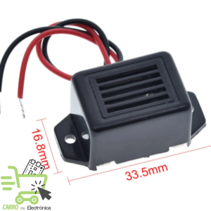 BUZZER PIEZOELECTRICO 12V, 85dB