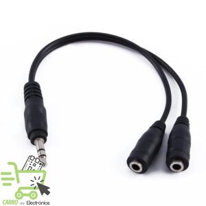 CABLE PARA AUDIO 3.MM, 1 PLUG 2 JACKS, 20 CM