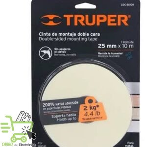 CINTA DE MONTAJE DOBLE CARA 10 M
