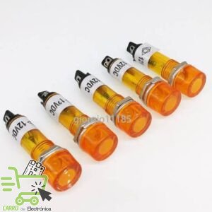 LUZ PILOTO 10MM NARANJA NEON 12V DC