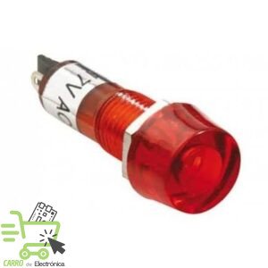 LUZ PILOTO 12MM ROJO NEON 12V DC