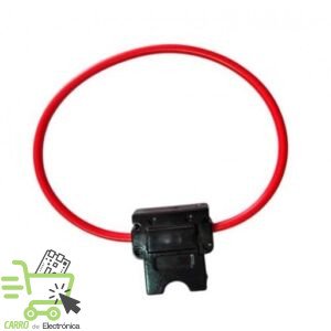 PORTAFUSIBLE AUTOMOTRIZ TIPO CLAVIJA CON CABLE CALIBRE 14